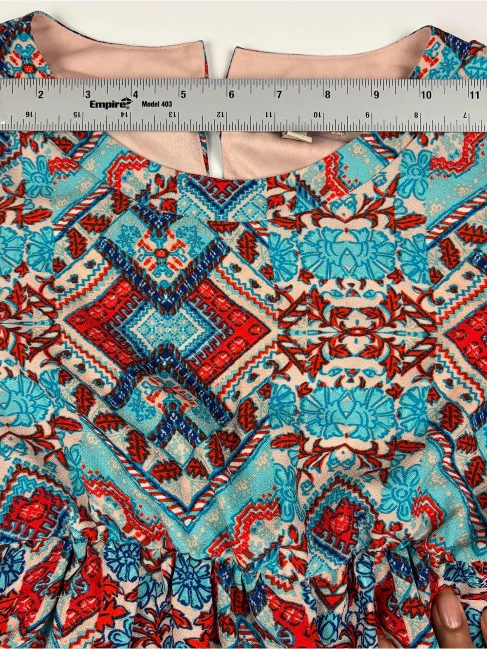 Speechless Boho Bohemian Dress Size 14 Multi Floral Geometric Bell Sleeve Mini
